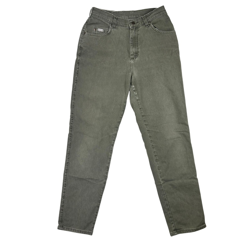 Lee Jeans Womens High Rise Tapered Leg 28 Olive Green Vintage 90s Denim Pants